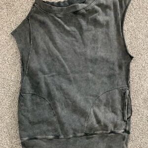 Free People Sleeveless Gray Top XS 100% cotton